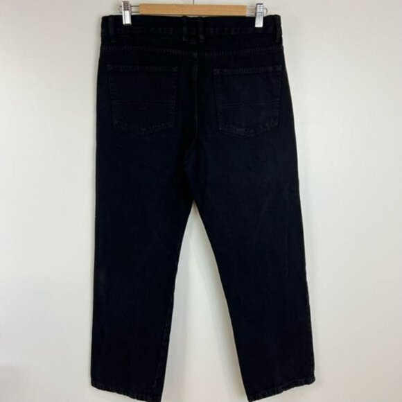 Mountain Ridge Black Straight Leg Sturdy 100% Cotton Dad Jeans Pants - Size 34 - Picture 13 of 13